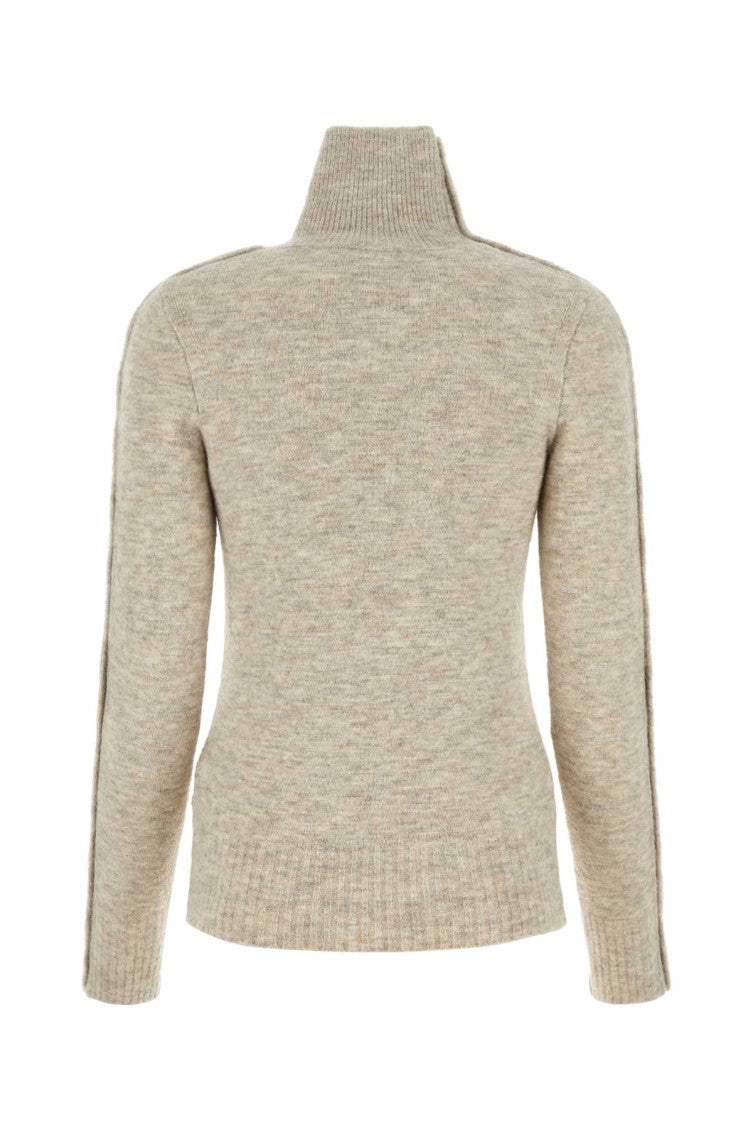 Melange sand nylon blend Malo sweater  2