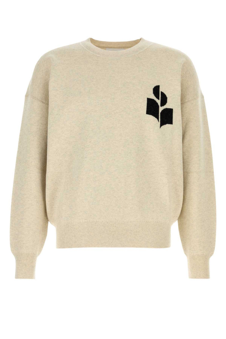 Melange Sand Cotton Oversize Atley Sweater 1