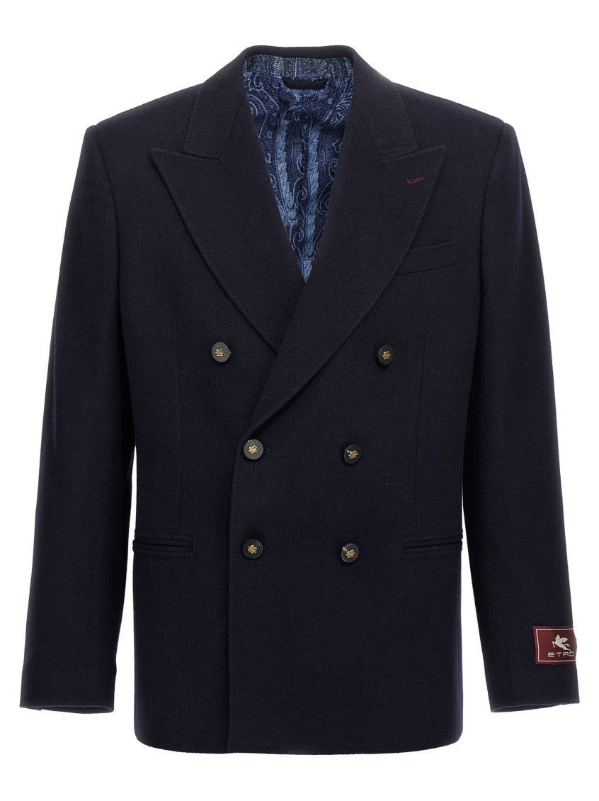 Dark Blue Double Breasted Blazer 1