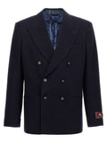 Dark Blue Double Breasted Blazer 1
