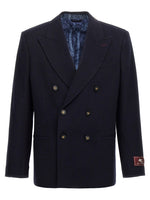 Dark Blue Double Breasted Blazer 1