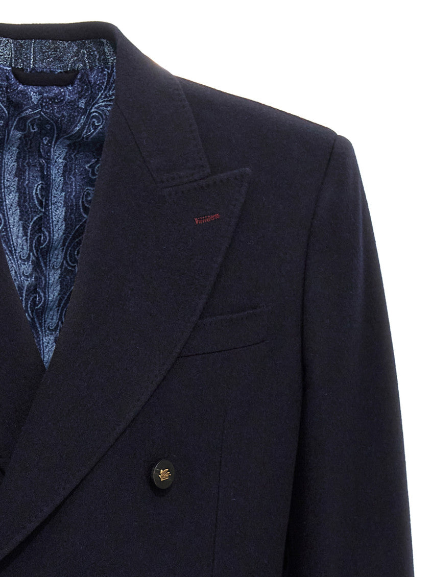 Dark Blue Double Breasted Blazer 3