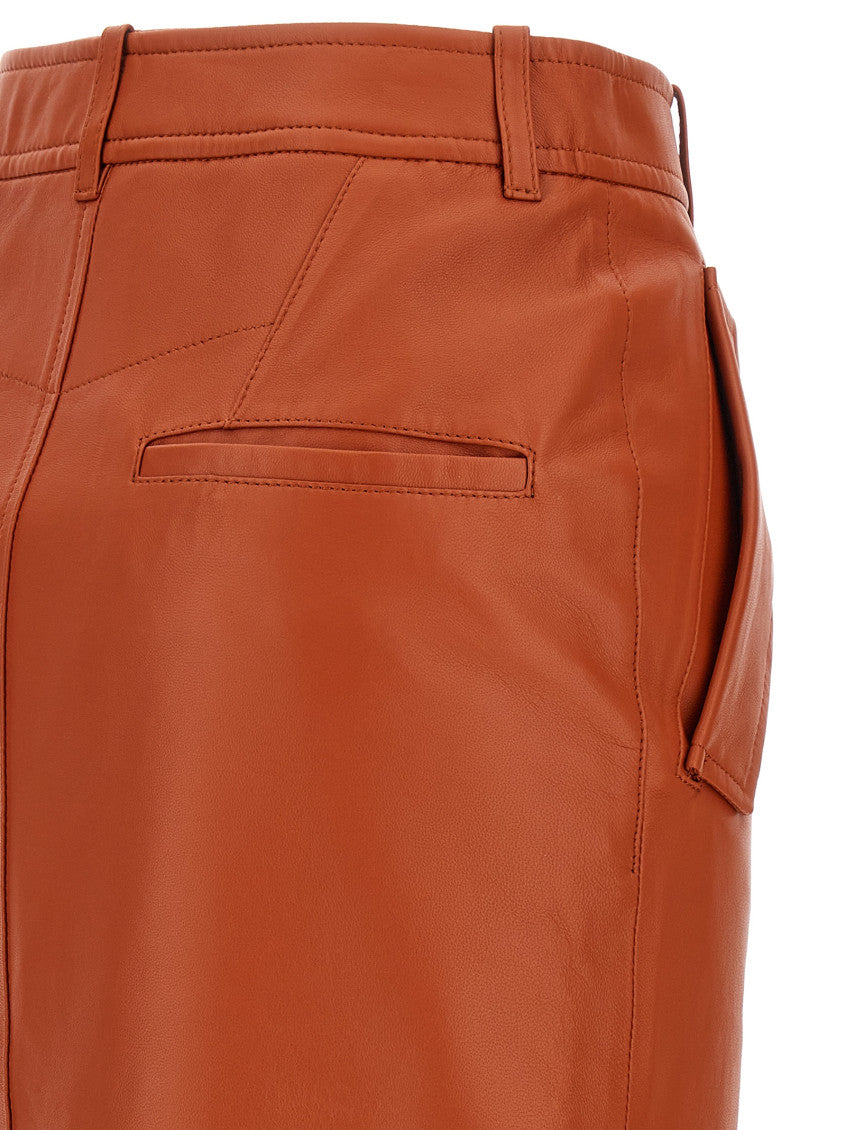 Orange Illustration Midi Skirt 4