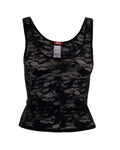 Black Camo Scoop Neck Top 1