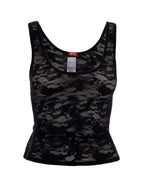 Black Camo Scoop Neck Top 1