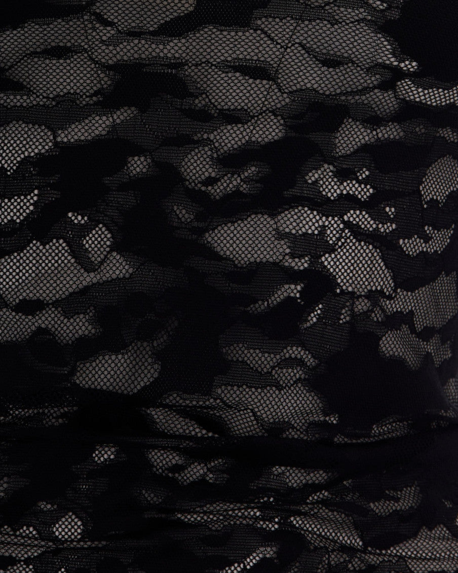 Black Camo Scoop Neck Top 3