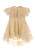 Yellow Lace Round Neck Top 1