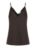 Dark Brown V Neck Top 1