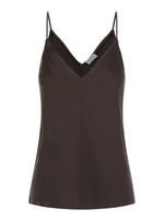 Dark Brown V Neck Top 1