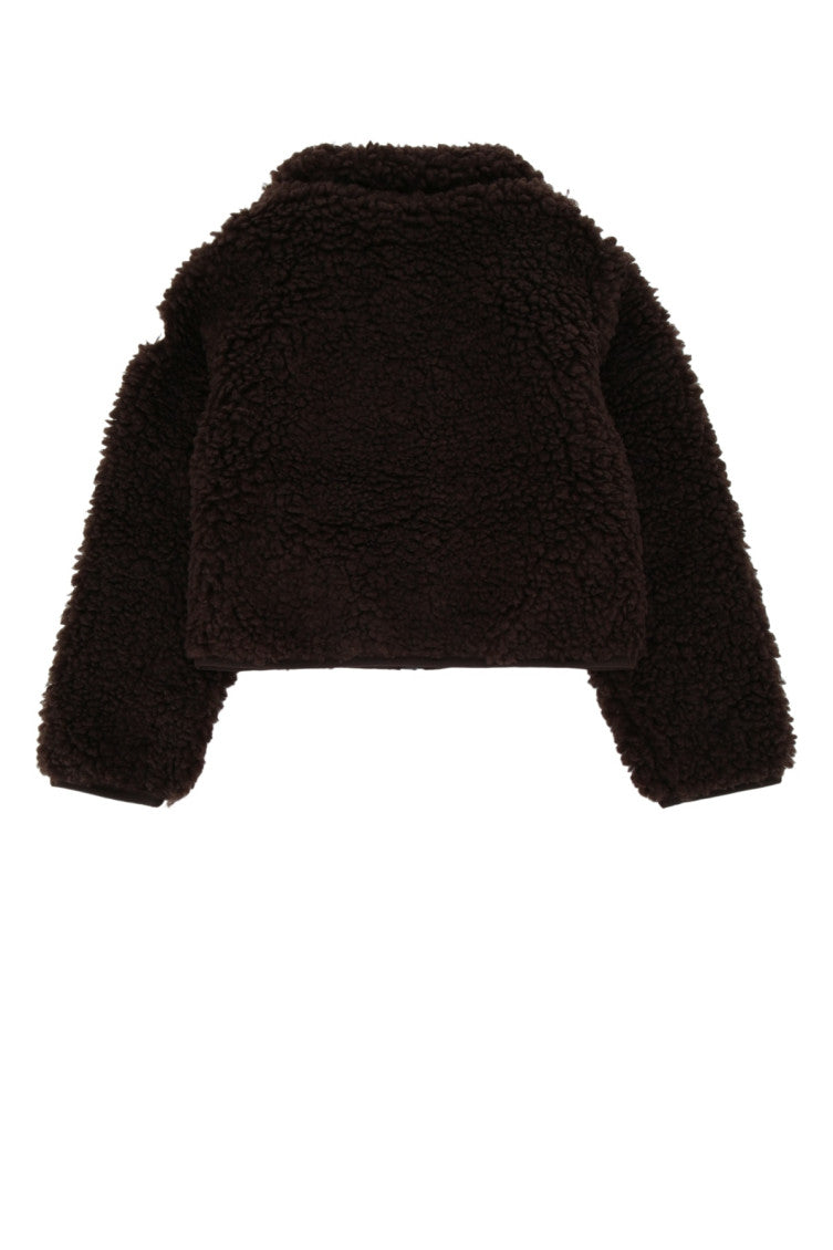 Kids Dark Brown Textured Jacket 2