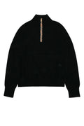Kids Black Solid Sweater 1