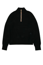 Kids Black Solid Sweater 1