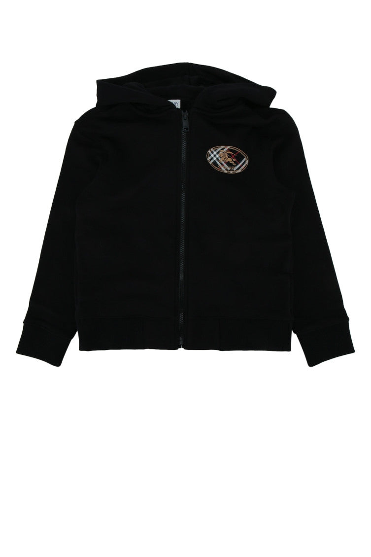 Kids Black Logo Hoodie 1
