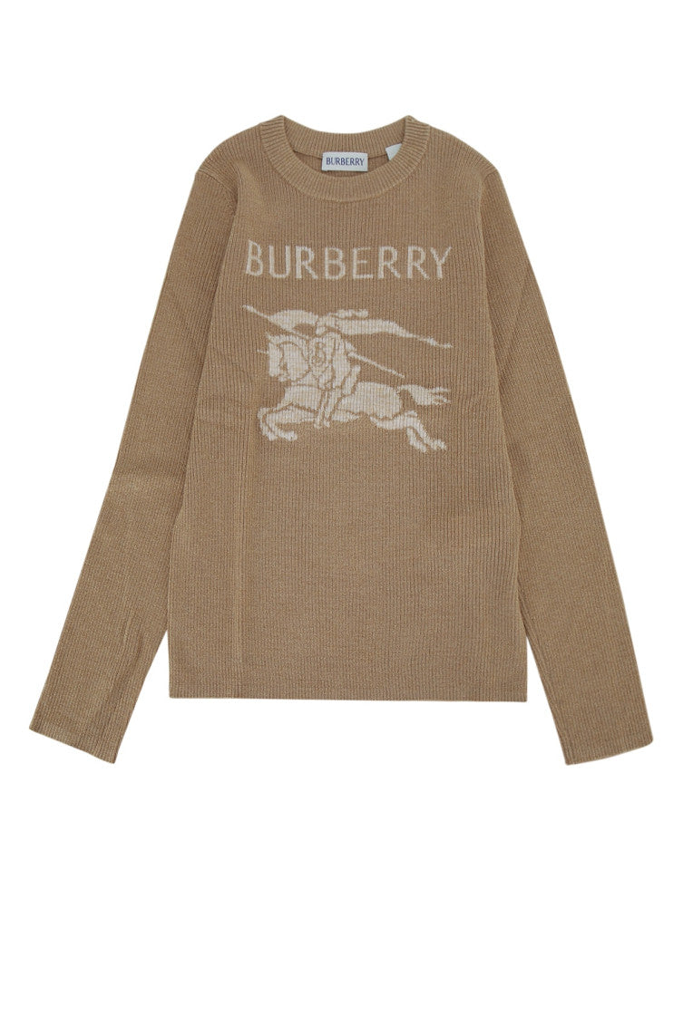 Kids Beige Logo Sweater 1