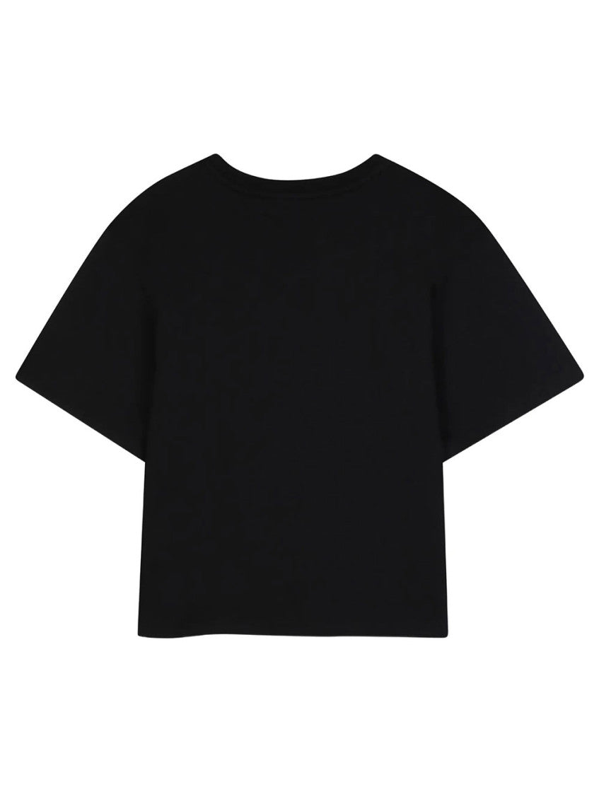 Girls Black Graphic T-Shirt 2
