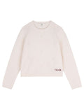 Girls Off White Knitted Sweater 1