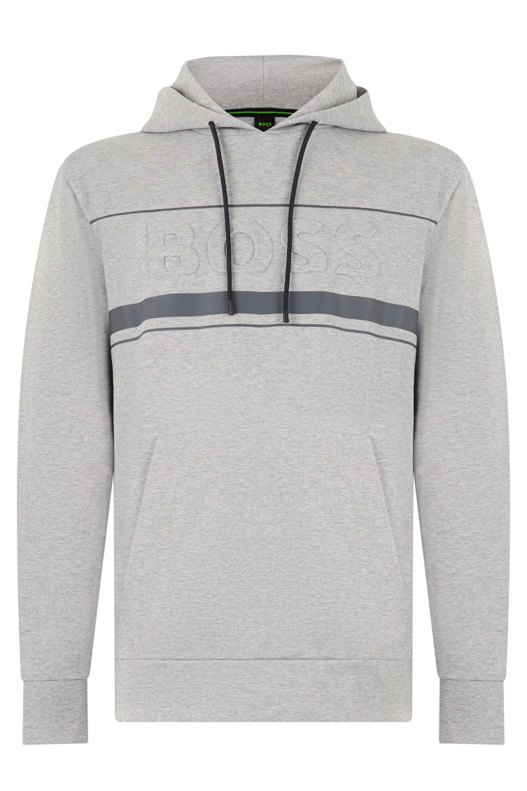 Grey Regular Logo Hoodie 1