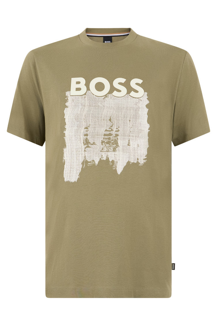 Khaki Crew Neck T-Shirt 1
