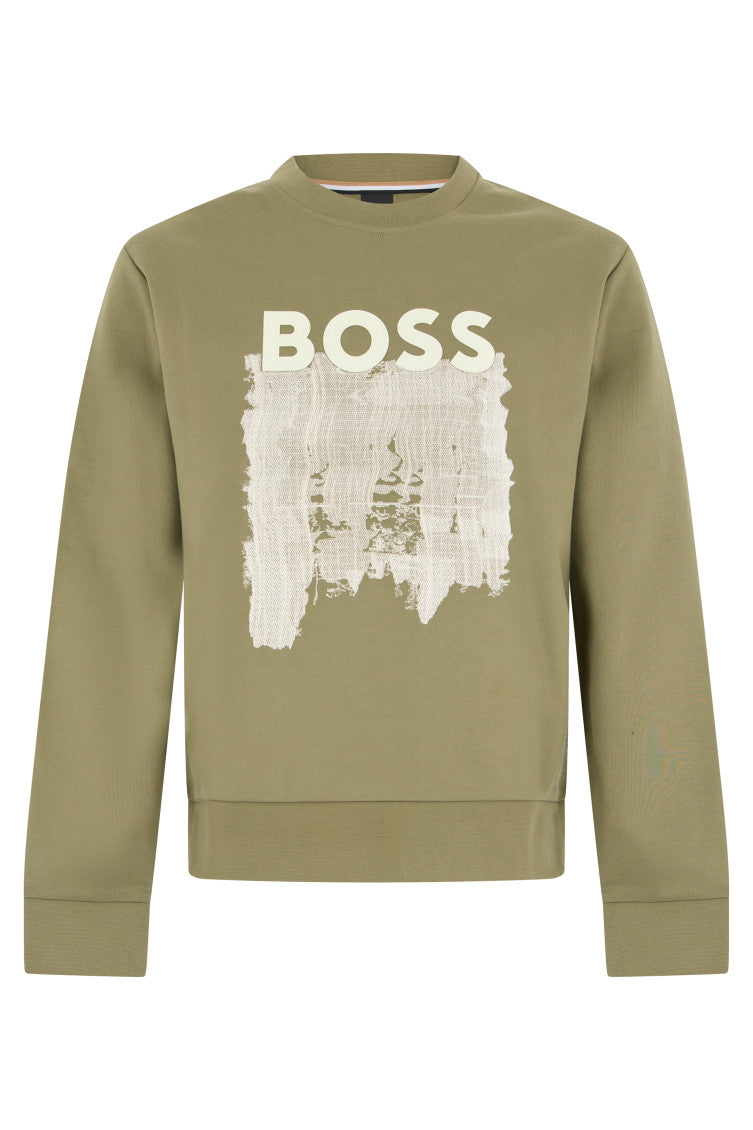 Khaki Crew Neck Sweatshirt 1