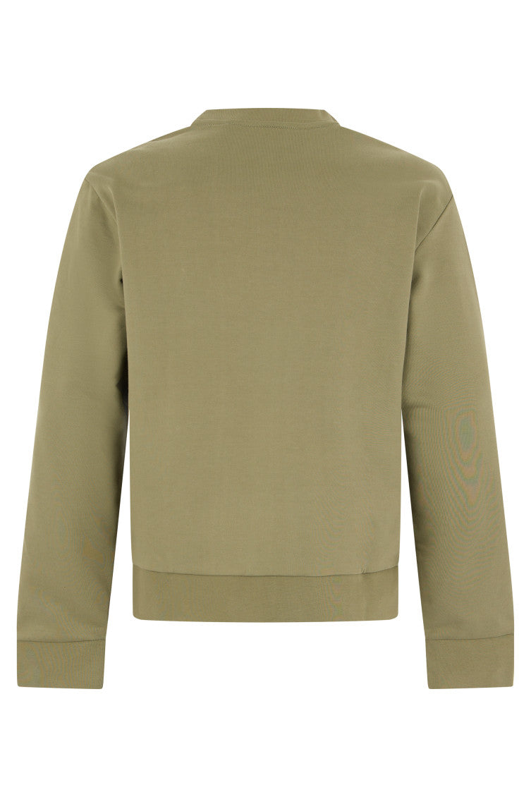 Khaki Crew Neck Sweatshirt 2