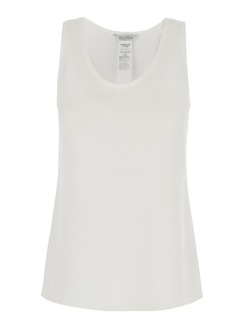 White Round Neck Top 1