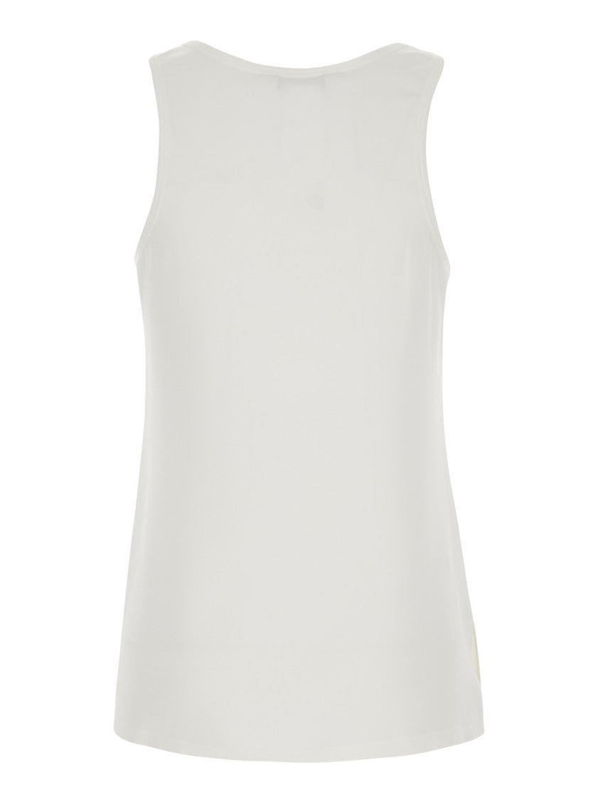 White Round Neck Top 2
