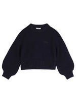 Girls Navy Blue Knitted Sweater 1