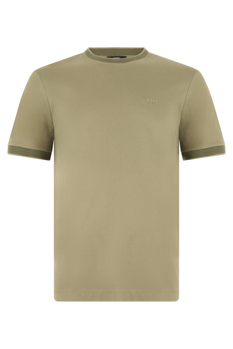 Khaki Crew Neck T-Shirt 1