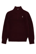 Boys Burgundy Knitted Sweater 1