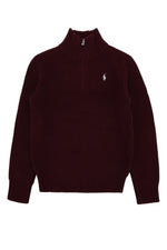 Boys Burgundy Knitted Sweater 1