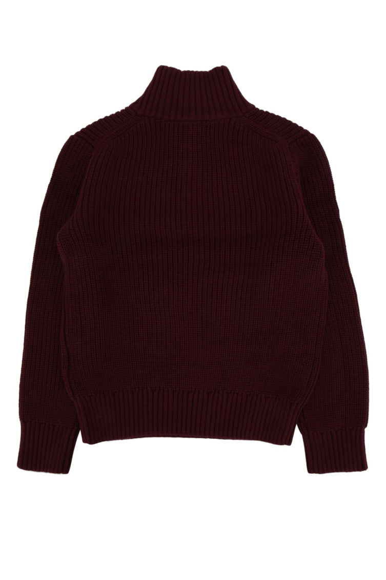 Boys Burgundy Knitted Sweater 2
