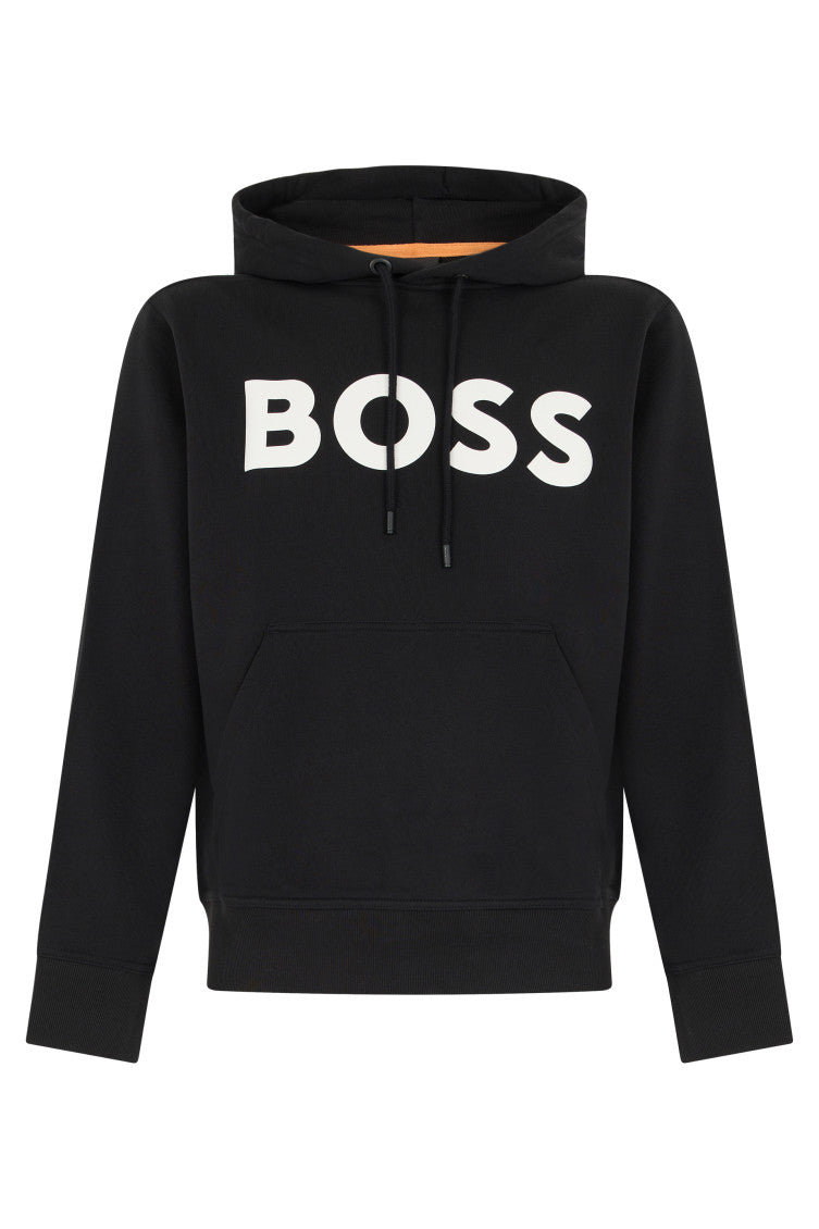 Black Logo Regular Hoodie 1