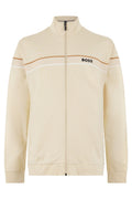 Beige Mock Collar Jacket 1
