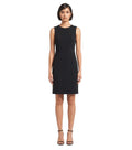 Black Round Neck Above Knee Dress 1