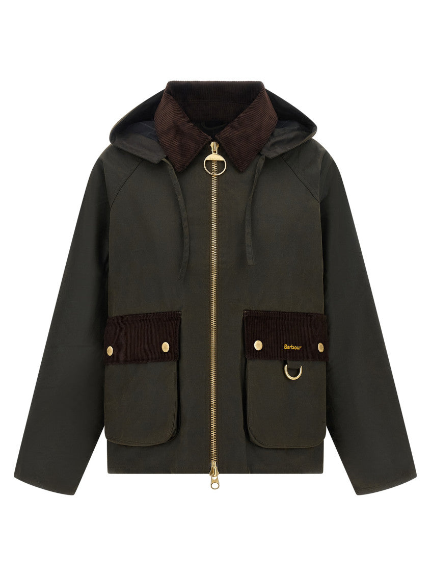 Green Solid Hood Jacket 1