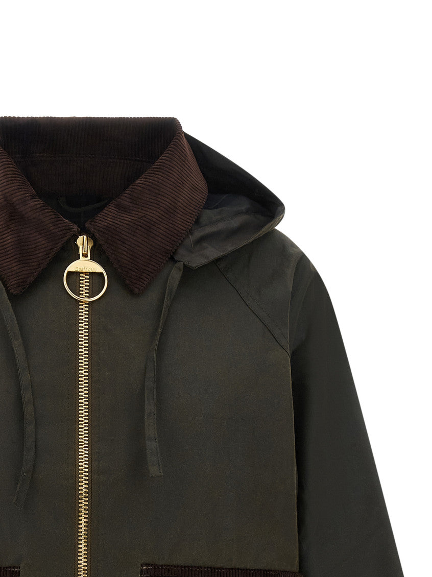 Green Solid Hood Jacket 4