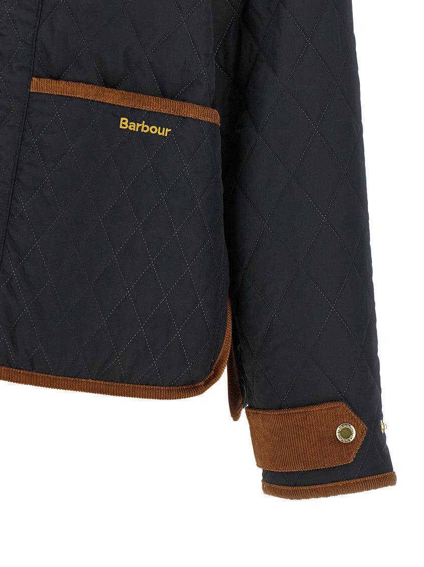 Blue Quilted Shirt Collar Jacket 4