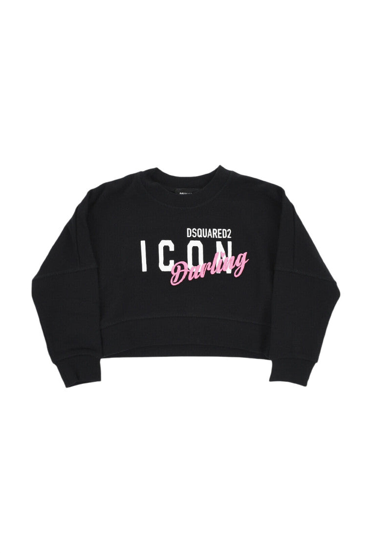 Kids Black Logo Sweatshirt 1