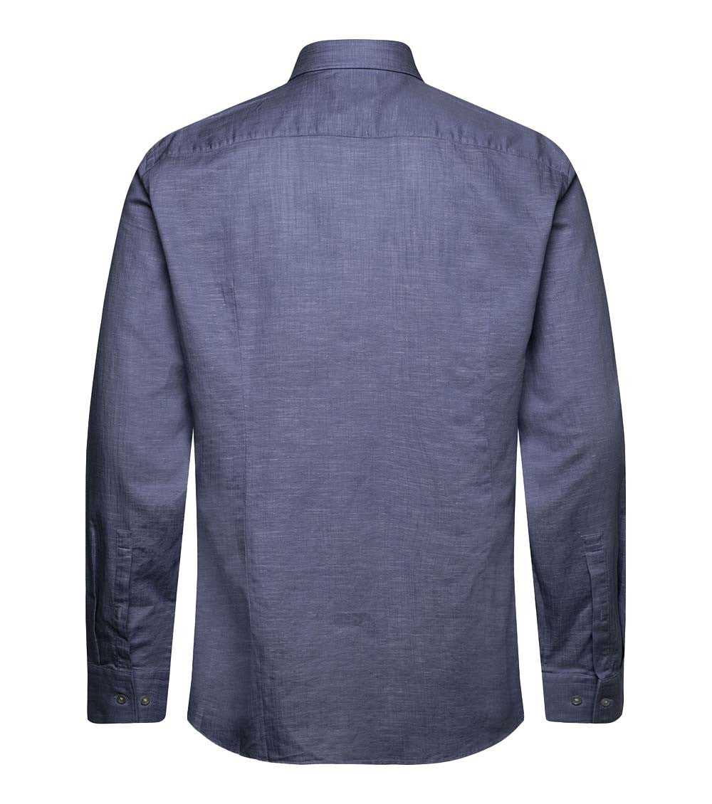 Blue Slim Textured Shirt 2