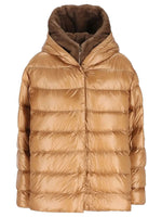 Brown Quilted Hood Jacket 1