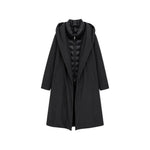 Black Solid Hood Jacket 1