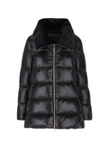Black Quilted Shirt Collar Jacket 1