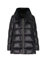 Black Quilted Shirt Collar Jacket 1