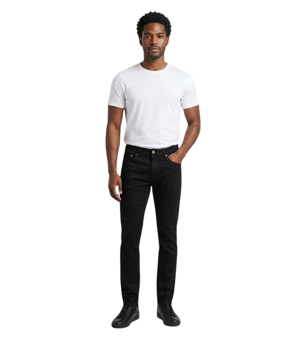 Black Slim Mid Rise Jeans 2