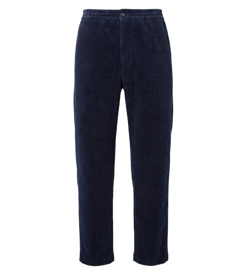 Dark Navy Corduroy Trousers 1