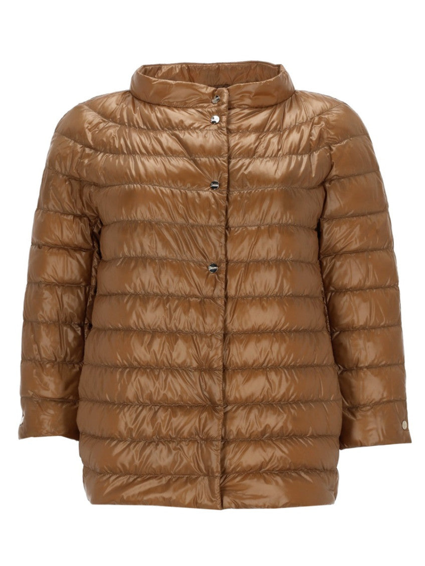 Brown Mandarin Collar Jacket 1