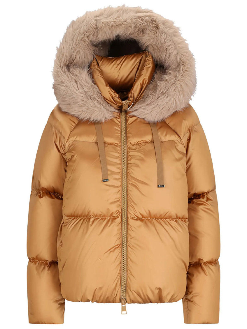 Brown Solid Hood Jacket 1