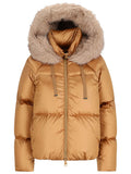 Brown Solid Hood Jacket 1