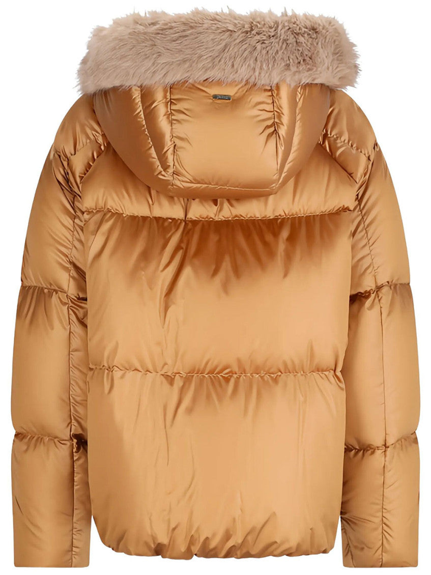Brown Solid Hood Jacket 2
