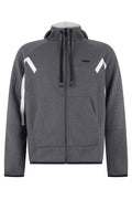Dark Grey Textured Zip-Up Hoodie 1